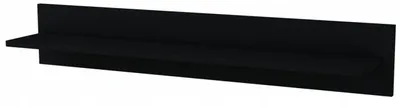Produktbild von MATKAM POL100 Wandregal, B 98 x H 16 x T 18 cm, Universell, Holzstärke 16 mm, ideal für Kinderzimmer, Schlafzimmer, Wohnzimmer oder Flur (Schwarz)