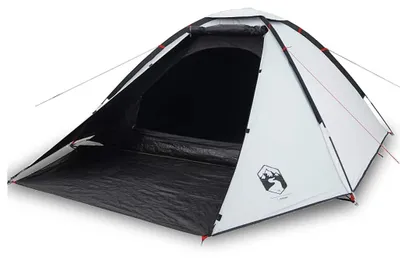 Produktbild von vidaXL Kuppel-Campingzelt 4 Personen Weiß Dunkel Wasserdicht