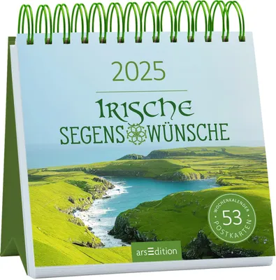 Productafbeelding van Wenskaartkalender met Ierse zegenswensen, 2025