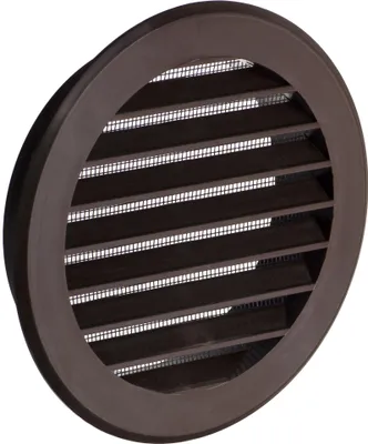 Produktbild von Airroxy Runde Lüftungsgitter mit Insektenschutz Braun Ø 100mm