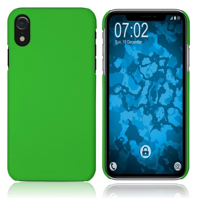 Produktbild von PhoneNatic Case kompatibel mit Apple iPhone Xr - Hülle grün gummiert Hard-case Cover