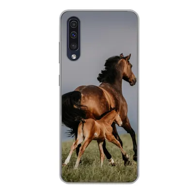 Produktbild von MuchoWow® Handyhülle Schutzhülle Hülle für Samsung Galaxy A50 Tiere - Pferde - Fohlen Silikon Softcase Handy Hülle - Mobiltelefonhülle