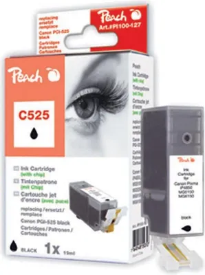 Produktbild von Peach C525 bk XL-Tintenpatrone schwarz, Schwarz, Tinte auf Pigmentbasis, 1 Stück(e)