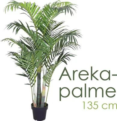 Immagine prodotto di Palmizio Palma Areca Albero Pianta Artificiale 135cm Decovego