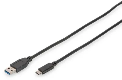 Zdjęcie produktu dla DIGITUS USB 3.0 Anschlusskabel Typ C -A  St/St     1.0m,  sw