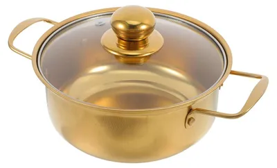 Image de Casserole en acier inoxydable, adaptée aux plaques à induction, avec couvercle en verre