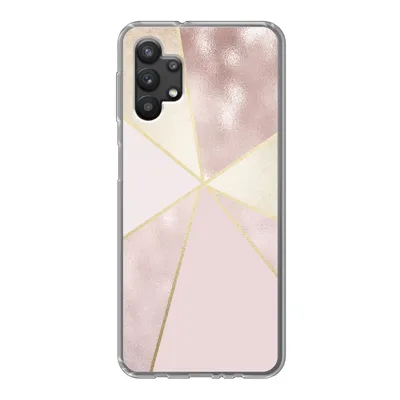 Produktbild von MuchoWow® Handyhülle Schutzhülle Hülle für Samsung Galaxy A32 5G Marmor - Rosa - Gold - Schick Silikon Softcase Handy Hülle - Softcase