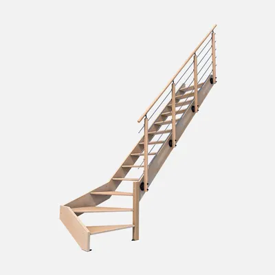 Produktbild von NOSTRA - Rechts gewendelte Holztreppe (Buche)