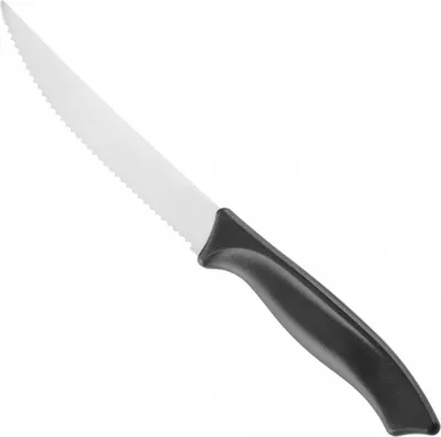 Image de Couteau à steak HENDI, dentelé, noir, (L)227mm