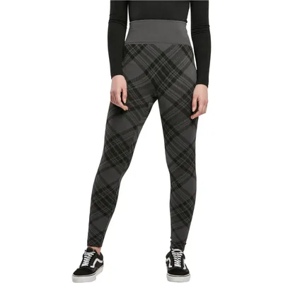 Obrázek produktu pro Dámské leginy Urban Classics Ladies Seamless Heritage Leggings asphaltcheck - S/M