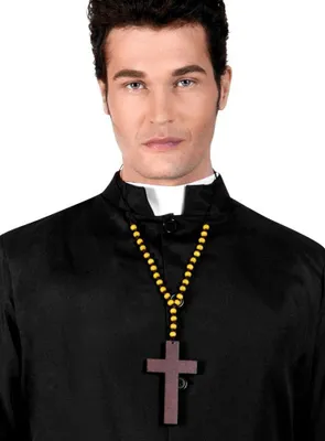 Image de collier prêtrekruis deluxe hommes brun