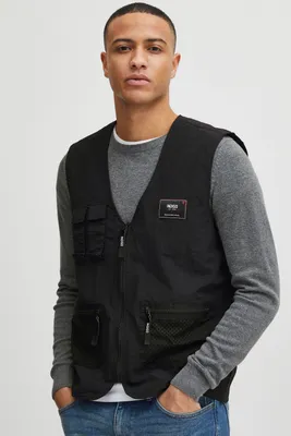Produktbild von Indicode 10358MM IDPiet Weste Herren Weste Outdoor-Weste Anglerweste Cargotaschen robuste Polyester-Qualität Regular Fit