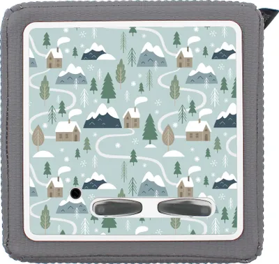Produktbild von Schutzfolie kompatibel mit Toniebox 1 passgenaue Folie mit Motiv matt Zubehör selbstklebendes Schutzcover Kratzschutz für Musikbox Y031-07 Landschaft Blau
