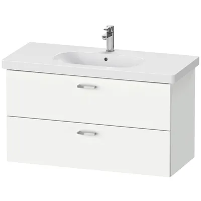 Image de Duravit XBase meuble sous-lavabo mural L:100 cm avec 2 tiroirs, XB619301818