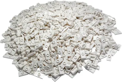 Obrázok produktu pre LEGO® 1x2 dlaždice s 1 kolíkom a drážkou Jumper Plate White - 15573 NOVINKA! Množstvo 250x
