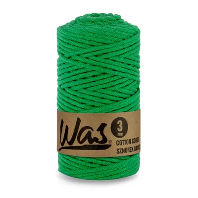 Produktbild von Baumwollkordel Geflochtene Baumwollschnur Polyesterkernschnur Für Makramee Makramee-Seil Bastelkordel 3mm 100m grün DIY WAS