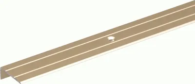 Produktbild von Alberts Treppenkanten-Schutzprofil | gebohrt | Aluminium, sandfarbig eloxiert | 1000 x 24,5 x 20 mm