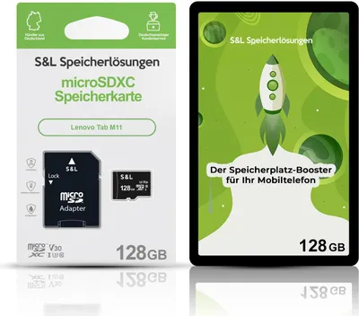 Produktbild von microSD Speicherkarte S&L für Lenovo Tab M11 - Speicherkapazität: 128 GB