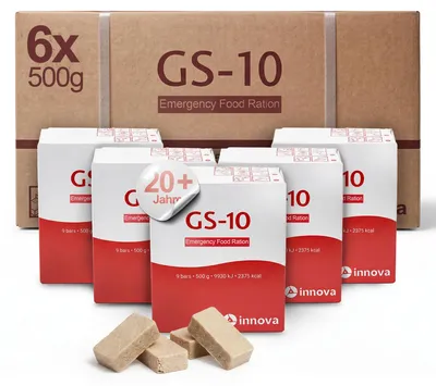 Produktbild von GS-10 Emergency Food | 6 x 500 Gramm Einheit Langzeitnahrung | Notfallnahrung