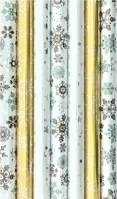Produktbild von Holografisches Weihnachtspapier, Geschenkpapier für Weihnachten – 200 x 70 cm – 7 Rollen