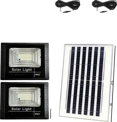 Image de Projecteur solaire, étanche, éclairage LED, 2 têtes