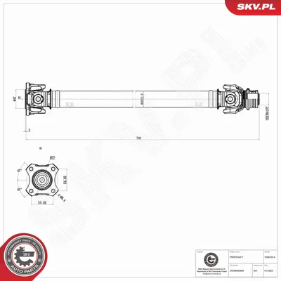 Obrázok produktu pre ESEN SKV 76SKV014 Hnací hriadeľ pre BMW X5 (E70), X5 (F15, F85), X6 (E71, E72), X6 (F16, F86)