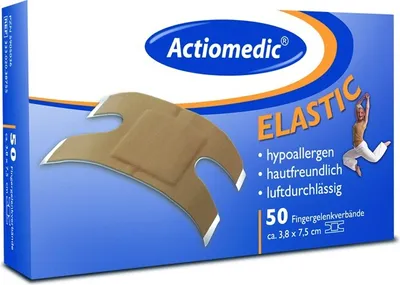 Produktbild von GRAMM medical Actiomedic elastic Fingergelenkverbände,hautfarben, Pack à 50 Stück