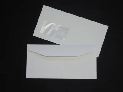 Produktbild von Briefumschläge 114x235mm 100g/qm gummiert Sonderfenster VE=1000 Stück weiß