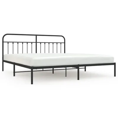 Immagine prodotto di vidaXL Struttura letto con testiera in metallo nero 200x200 cm