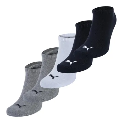 Produktbild von PUMA Sneaker Socken Uni 5 Paar – kurze Sportsocken, atmungsaktiv, bequem, für Damen und Herren-39-42, schwarz/weiss/grau