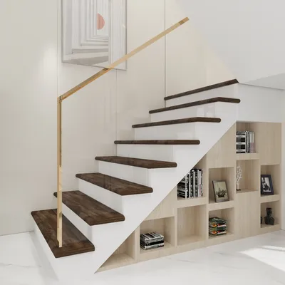 Immagine prodotto di Rivestimento per scale 'Bunschoten' set di 8 con protezione dei bordi PVC 120 x 32 x 4,6 cm Tonalità legno scuro