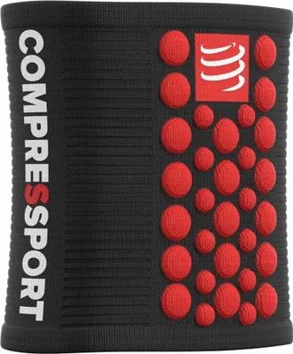 Image de Compressport Sweatbands 3D.Dots Black/Red UNI Running arm warmers