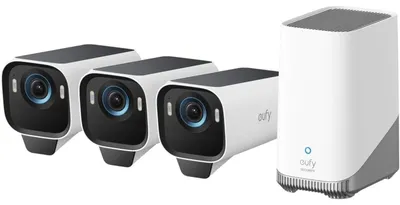 Obrázok produktu pre Eufy Cam S3 Pro 3+1, IP bezpečnostná kamera, Vonkajší, Káblový a bezdrôtový, Múr, Biela, Guľka (tvar)