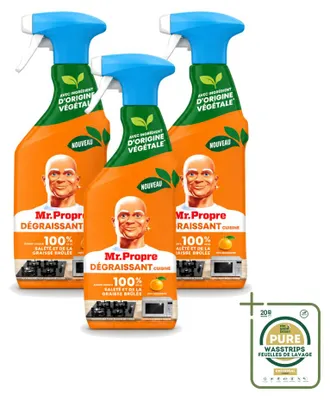Produktbild von 3 x Mr. Proper Küchenentfetter Spray - Mandarine - 500 ml - Vorratspackung - 3 Stücke