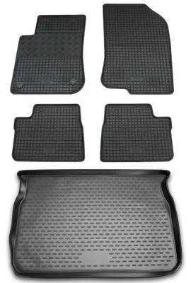 Produktbild von Gummi Kofferraumwanne + Fußmatten Set für Peugeot 208, Bj. 4/2012- 2019