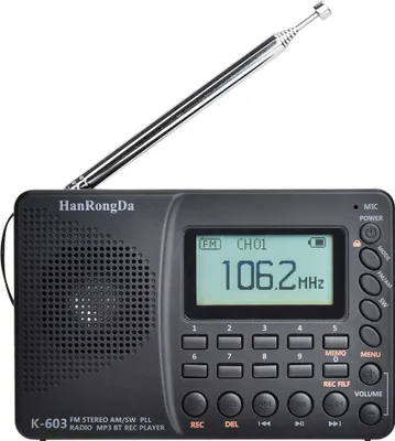 Produktbild von HRD-603 Tragbares Radio AM / FM / SW / BT / TF Taschenradio USB MP3 Digitalrekorder Unterstš¹tzung TF-Karte Bluetooth