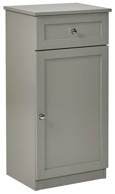 Produktbild von BELIANI Badschrank Grau MDF 82 cm Hoch mit Tür Schublade Klassisches Design Geräumig Badezimmer Aufbewahrung Standschrank Beistellschrank