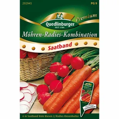 Immagine prodotto di Quedlinburger Saatgut - Nastro di semi combinati di carota e ravanello - Semi - 292945