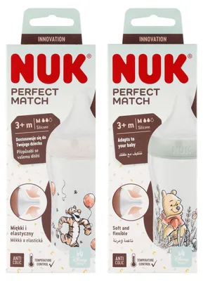 Produktbild von NUK Flasche 260ml Perfect Match Winnie Puuh/Tigger Gr. M 10742027