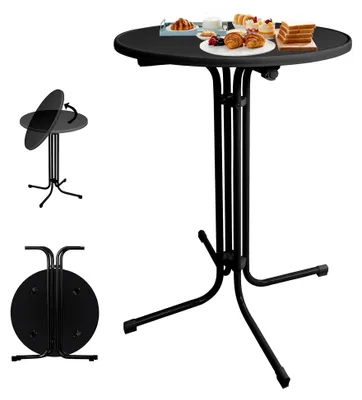 Produktbild von Klappbarer Stehtisch Ø 80 cm Rund für Innen- und Außenbereich, Partytisch für Veranstaltungen, Bars, Clubs oder Restaurants