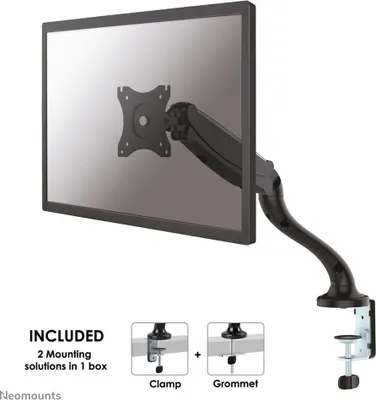 Image de Neomounts NM-D500 - Kit de montage - Entièrement mobile - pour écran LCD - noir - Taille d'écran : 25.4-76.2 cm (10"-30") - Montage par serrage, douille, montage sur table