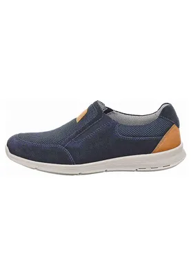 Produktbild von Jomos Herren Slipper Vesuvio 324398-913-80425 blau, Gr. 41 - 46, Nubukleder,Wechselfußbett,Weite H