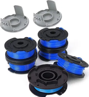 Produktbild von 8er-Pack Ersatzspulen für 0,065-Zoll-Rasentrimmer für Ryobi 18V 24V 40V, passend für Ryobi One+ AC14RL3A, 11 Fuß Akku-Rasentrimmer, 6 Spulen + 2 Trimmerkappen