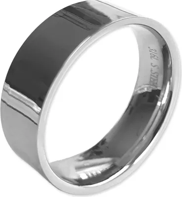 Produktbild von viva adorno Gr. 70 (22,3 mm Ø) Damen Herren Ring Bandring Fingerring Edelstahl Ring schlicht glänzend poliert RS54, D3a