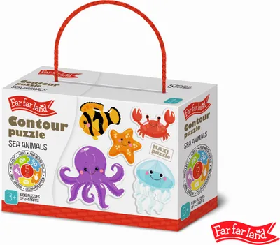 Zdjęcie produktu dla Puzzle Montessori® - zwierzęta morskie Zabawka edukacyjna dla chłopców, dziewczynek