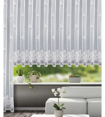 Produktbild von Fensterstore Karin mit Faltenband - Größe (HxB): 145x600cm weiß