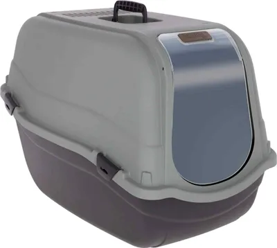 Produktbild von Katzentoilete Emma Eco XL 65x44x46, schwarz/grüngrau