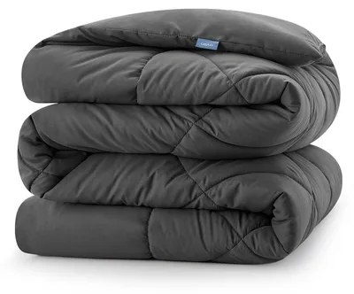 Productafbeelding van Dekbedovertrek 155x220 cm, geschikt voor alle seizoenen, microvezel, 300 g/m², grijs