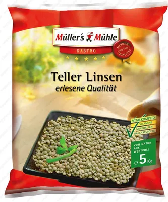 Produktbild von Müllers Mühle Teller Linsen 5kg