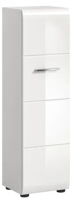 Image de Ice armoire de salle de bain 1 porte blanc brillant, blanc.